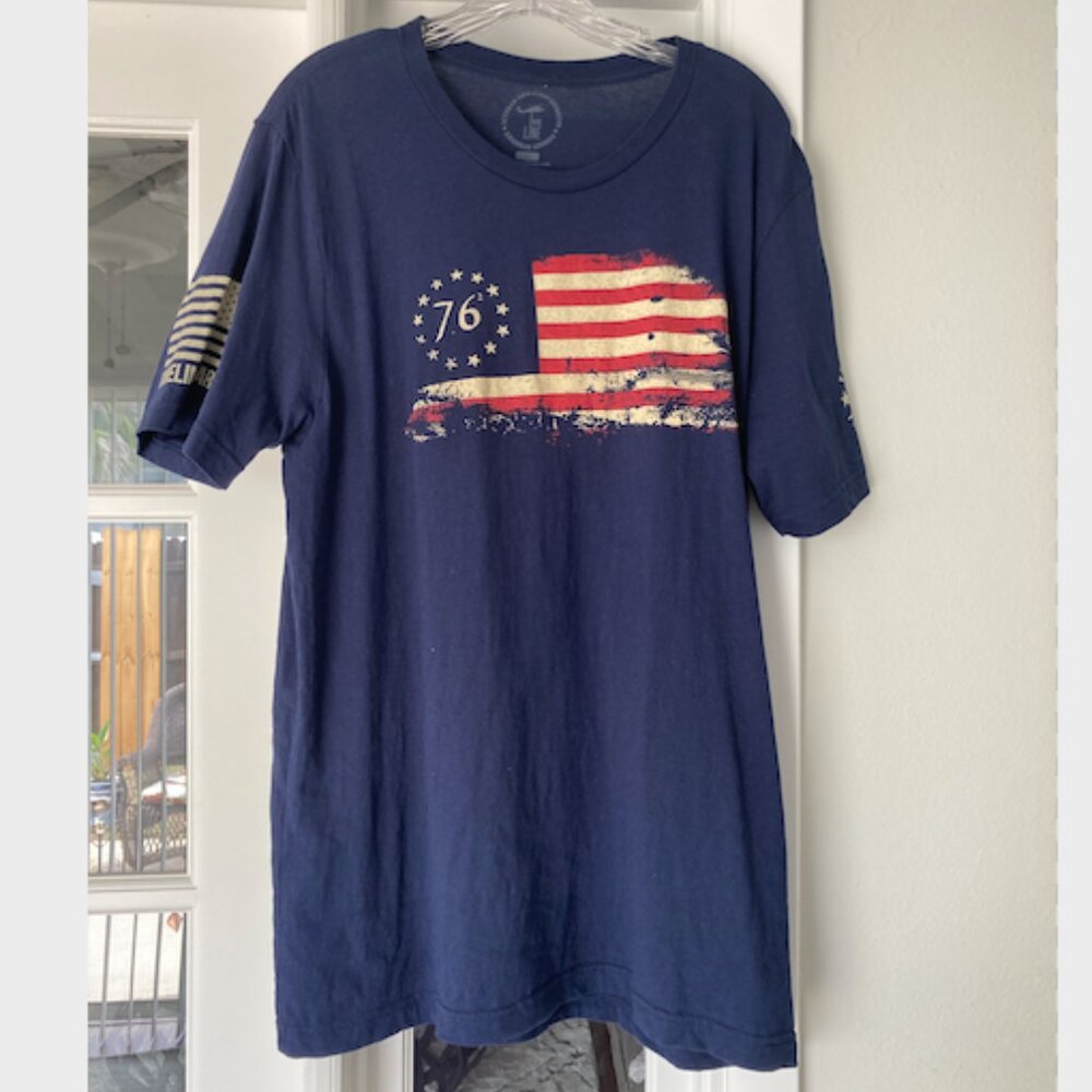 Nine Line Apparel  76' Flag Men's T Shirt  X Large